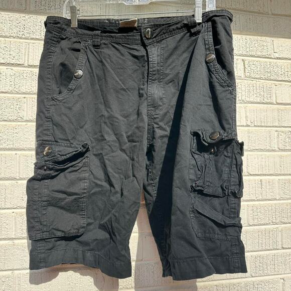 Blue Rag Y2K Baggy Cargo Black Shorts - Picture 1 of 3